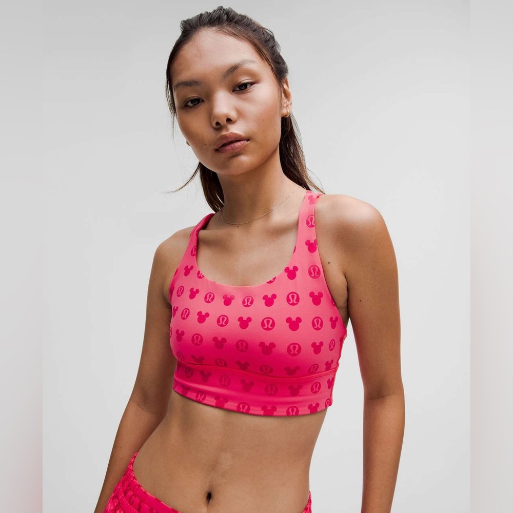 Disney x Lululemon *Energy Longline Bra Medium Support, Disney Classic Pink